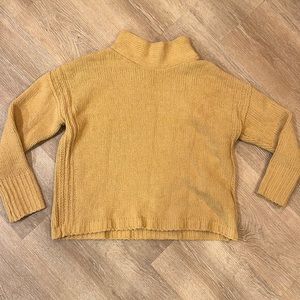 Mustard Philosophy Republic Clothing Cowl Long Sleeve Knit Sweater- Large